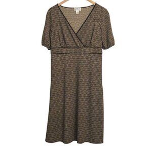 Ann Taylor LOFT Women’s Dress Size 6 Geometric Print Short Sleeve Empire Waist
